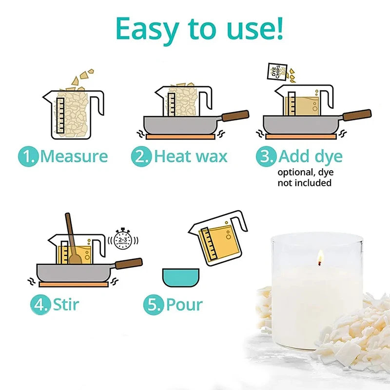 Natural Soy Wax Unscented Candle Material 100% No Additives For Handmade DIY Candle Making Supplies